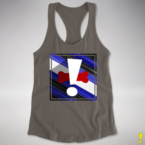 Puppy Pride Flag Exclamation Point Racerback Tank